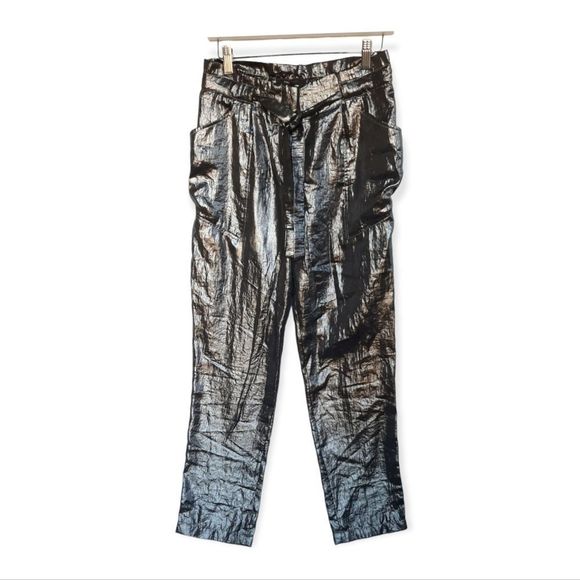 BCBGMAXAZRIA Metallic Fiona Pants - Picture 2 of 7